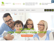 Tablet Screenshot of childandfamilyvisioncenter.com
